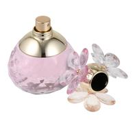 TOGEVAL Lightweight Pink Glass Eau De Parfum for Women with Crisp Light Fragrance, for Night before You Go the Morning, 1 Bottle Portable Perfume