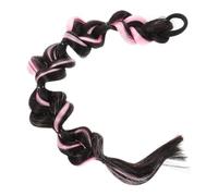 TOGEVAL Long Braided Bubble Ponytail Extension with Elastic Hair Tie for Women Versatile Braids Ponytail Hairpiece for Daily Wear Parties Weddings and Cosplay Easy to Style Brown Black