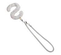 TOGEVAL Lucky S Letter Car Rearview Mirror Pendant with Rhinestone Crystal Charm Handmade Hanging Ornament for Women S Car Interior Decor Versatile Luxury Auto Accessory