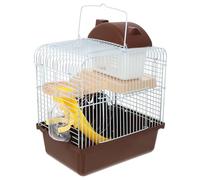 TOGEVAL Luxury Dwarf Hamster Cage Double Layer Design Slide Wheel Acrylic Pet Villa Leakproof