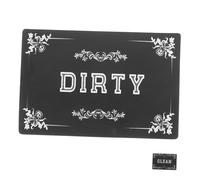 TOGEVAL Magnetic Dishwasher Sign Double Sided Clean Dirty Indicator Sturdy Kitchen Accessory for Easy Status Communication Elegant Design with High Visibility for Home Organization