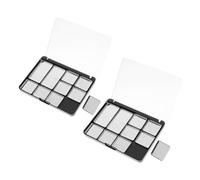 TOGEVAL Magnetic Eyeshadow Palette 2pcs Empty Makeup Pallet 10-grid Metal Eyeshadow Holder Cosmetic Tray for Diy Makeup Storage and Travel