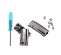 TOGEVAL Magnetic Shoelace Buckles No Tie Metal Clasp Locks for Adults Unisex Gun Black 2 Sets Lazy Shoelace Clips for School Shoes and Casual Sneakers