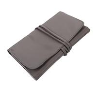 TOGEVAL Makeup Brush Rolling Organizer Bag Cosmetic Holder for Travel Home Use Portable Lightweight Makeup Brush Case Light Grey for Vacation Gym Camping Bathroom Storage