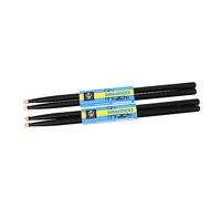TOGEVAL Maple Drum Sticks 5a Black Wood Percussion Instrument Sticks 4pcs Set for Drumming and Practice