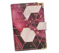 TOGEVAL Marble Budget Binder with Removable Cards Zipper Pouch Notepad for Money Saving and Expense Tracking Financial Organizer for Receipts Bank Credit Cards Rose Marble Pattern