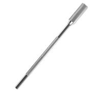 TOGEVAL Metal Cowbell Holder Extension Rod for Drum Kits with Double-headed Design and Sleek Silver Finish, for Mounting Cowbells and Jam Blocks on Hand Drums