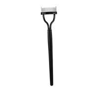 TOGEVAL Metal Eyelash Comb with Curved Teeth for Natural Lash Finish Ergonomic Makeup Tool for Mascara Application and Eyebrow Grooming Sleek Black Design for Comfortable Hold and Precise