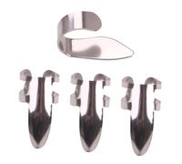 TOGEVAL Metal Thumb and Index Finger Picks for Guitar Stainless Steel Hollowed Design Plectrum with Smooth Polished Surface Finger Protectors for Enhanced String Control and Comfortable