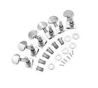 TOGEVAL Metal Tuning Pegs for Folk Guitar Machine for Enhanced String Performance Replacement Guitar for Acoustic Instruments Silver