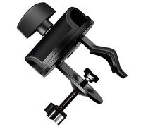 TOGEVAL Mic Clip Microphone Desk Mount Clamp Boom Arm with Rotating Plate Compact Design for Handheld Microphones for Streaming Recording and Stage Performances