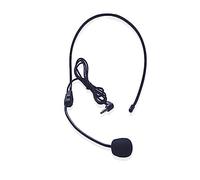 TOGEVAL Microphone Abs with Voice Amplifier Portable Loudspeaker and Plug Headset Wired 3.5mm Black 52db±2db Sensitivity for Guiding in Teachers Salespeople Noisy Environments