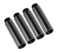 TOGEVAL Microphone Extension Tubes Mic Stand Extension Aluminum Alloy Black 4pcs 5/8 Inch for Extending Boom Arm Suitable for Radio Station and Other Places