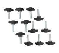 TOGEVAL Microphone Stand Clamp Screws Easy to Install and Remove 10pcs Angle Adjustment, Black Pp and Carbon Steel Material for Live Sound and Stage Use