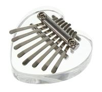 TOGEVAL Mini 8-key Finger Piano Kalimba Thumb Piano for Beginners, Portable Small Musical Instrument with Crystal Heart Design, Suitable for Toddlers and Music Supplies