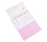 TOGEVAL Mini Desk Calendar Flip Monthly Planner for Office Home Compact Pink Desktop Organizer with Design Space Saving Daily Use Calendar for Scheduling and Note Taking