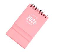 TOGEVAL Mini Desk Calendar Portable Small Desktop Organizer with Thick Paper Twin-wire Binding Academic Planner for Office and Home Use