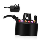 TOGEVAL Mini Fog Maker with LED Lights Ultrasonic Mist Fogger for Garden Ponds and Water Fountains Easy Installation UK Plug Atmospheric Effects for Indoor and Outdoor Use