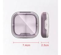 TOGEVAL Mini Medicine Storage Case Sealed Pill Holder for Travel Compact Lightweight Environmental Tablet Box for Multiple Days Medication