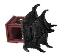 TOGEVAL Mini Pagoda Garden Statue 3.5cm Double Layer Pentagonal Pavilion Aquarium Zen Garden Ornament Chinese Japanese Style Micro Landscape Decor for Home Office