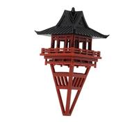 TOGEVAL Mini Pagoda Statue Zen Garden Pavilion Ornament Suspended Treehouse Design Compact Micro Landscape Decor for Fairy Gardens and Aquarium Terrariums