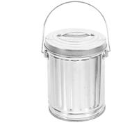 TOGEVAL Mini Tinplate Waste Basket with Lid for Desktop Office Use