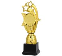 TOGEVAL Mini Trophy Plastic Award for Kindergarten Graduation Party Games and Student Recognition Gold Star Design Safe and Durable Trophy for Boys