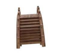 TOGEVAL Miniature Wood Arch Bridge Figurine Large Vintage Chinese Garden Pathway Bridge Decor for Bonsai Terrarium Fairy Garden Accessories Zen Micro Landscape Ornaments