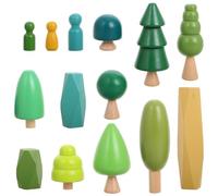 TOGEVAL Miniature Wooden Tree Kit Natural Small World for Cake Decoration and Home Multi-functional Small Trees for Boys and Impact Resistant Wood and Educational Use