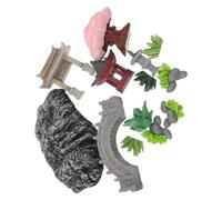 TOGEVAL Miniature Zen Garden Accessories Chinese Style Micro Landscape Decor with Mini Stone Pagoda Figurines Fade Resistant Rockery Decoration for Fairy Gardens Terrariums and DIY