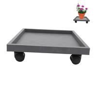 TOGEVAL Moveable Flowerpot Tray with Heavy Duty Wheels Thickened Square Base Plate for Indoor Outdoor Plant Pots Water Resistant and Easy to Clean Holder for Garden Balcony Patio
