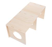 TOGEVAL Multi Chamber Hamster House Solid Wood Hideout with Detachable Maze DIY Assembly Small Animal Hut for Mice Rats and Pets Indoor Multi Room Shelter with Hidden Chambers for Rest and