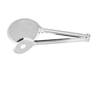 TOGEVAL Multifunction Stainless Steel Food Tongs for Serving Chicken Wings Steak Bread Roast Heat Resistant Non-Rust Kitchen Clips with Draining for Salad BBQ Cooking and Home Use