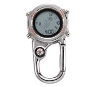 TOGEVAL Multifunctional Digital Clip Watch with Carabiner for Men Women Outdoor Backpack Timepiece with Date Compass Stylish Unisex Hanging Sport Accessory for Camping Hiking Cycling