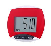 TOGEVAL Multifunctional Red Running Pedometer Large Screen Step Counter Portable Fitness Tool for Men Women Sports Accessories with Easy Operation for Walking Plans