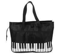 TOGEVAL Music Sheet Bag with Spacious Design and Waterproof Protection for Pianists Black Nylon Oxford Fabric for Performances and Concerts