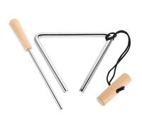 TOGEVAL Musical Iron Triangle Instrument Hand Percussion Striker for Music Education Classroom and School Bands Bright and Sound Suitable for Musical