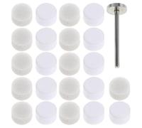 TOGEVAL Nail Art Sponge Tool Nail Drill Buffer Polishing Bits 50 Grey Round Sanding Discs Flat Round Shape Gradual Transition from Shaping to Shine Removes Marks for Manicures at Home