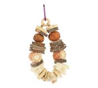 TOGEVAL Natural Hanging Hamster Chew for Teeth Grinding and Play Small Pet Molar Treat for Rabbits Guinea Pigs and Bunnies Stress Relief and Agility Exercise with Vine Ball Design