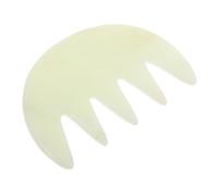 TOGEVAL Natural Jade Stone Scalp Massage Comb Large Five-Tooth Gua Sha Tool for Headache Relief and Hair Strengthening Handheld Head Massager Relaxation and Improved Blood Flow