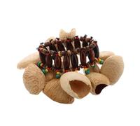 TOGEVAL Natural Nut Shell Handbell Bracelet African Tribal Style Percussion Accessories for Drum Accompaniment Chic Black Wristband Musical Instrument for Musicians and Music Enthusiasts