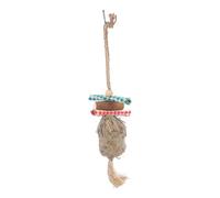 TOGEVAL Natural Parakeet Training for Foraging and Chewing Woven Bark Hanging Bird Cage for Parrots and Birds Safe Shredding Activity Accessory