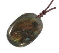 TOGEVAL Natural Stone Pendant Necklace Lightweight and Gentle Texture with Crystal Blue Moonstone Delicate and Fashionable Jewellery Random Color for Women Suitable for Daily Wearing and Attending