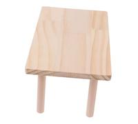 TOGEVAL Natural Wood Hamster Platform with Surface and Bite-resistant Design Small Pet Plaything Ladder for Hamster Cage Easy Install and Space-saving