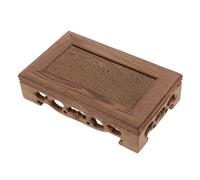 TOGEVAL Natural Wooden Bonsai Base Stand for Home Decor Portable Retro Craft Storage Pedestal for Flowerpots Teapots Vases and Statues Lightweight Chinese Plinth Suitable for Study and