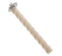TOGEVAL Natural Wooden Parrot Perch Stand for Cage with Paw Grinding Stick Safe Chew for Parakeets Cockatiels and Small Birds Durable Bird Cage Accessory for Foot Exercise and Beak Care