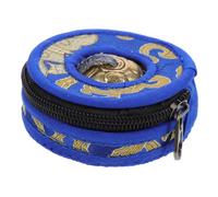 TOGEVAL Nepalese Handmade Brass Meditation Bell with Storage Bag Traditional Cymbals for Yoga and Mindfulness (random Color Pouch)