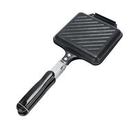 TOGEVAL Non-stick Double Side Breakfast Machine Sandwich Maker Pan for Toast Fried Eggs Home Kitchen Cooking Utensils Smooth Easy-clean Frying Pan Compatible with Open Flame Use