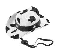 TOGEVAL Non-woven Pet Hat for Dogs and Cats for Parties and Photo Shoots Cute Costume Accessory for Pets Dairy Cow Pattern