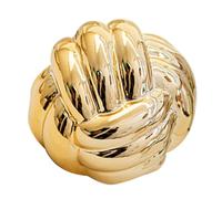 TOGEVAL Nordic Style Ceramic Thread Knot Ornament Smooth Polished Finish Sturdy Craft for Home Bedroom Desktop Decoration Wedding Table Figurine